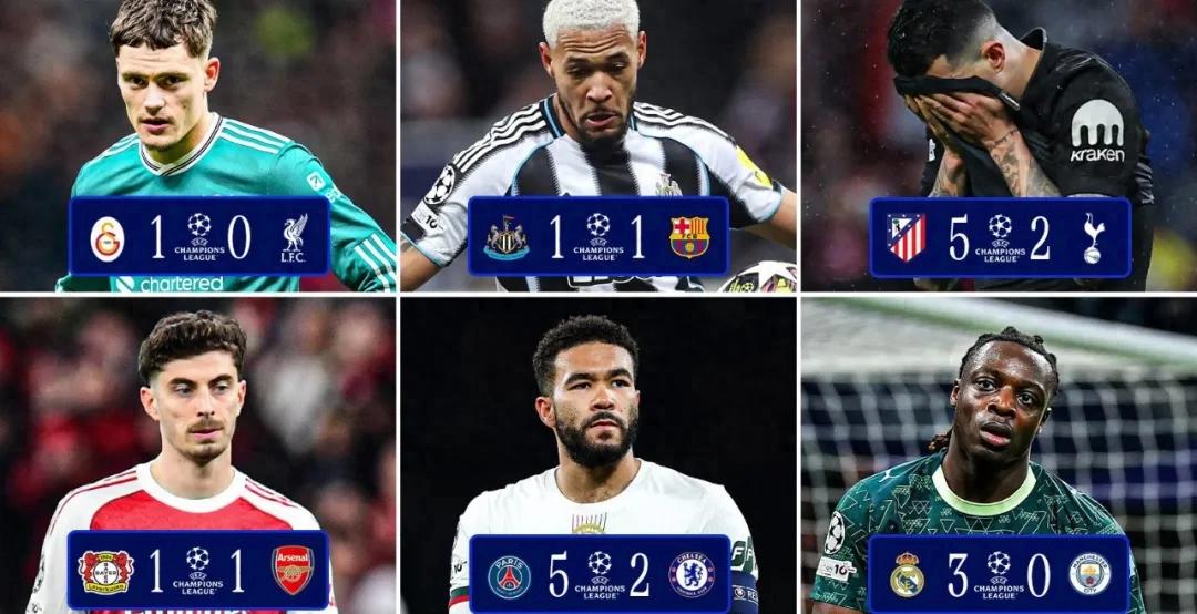 Six matches, two draws, four losses, conceding 16 goals! Champions League "Waterloo," Premier League suffers major retreat!