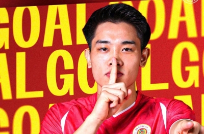 Đình Bắc scored his first goal after the U23 Asian Championship finals