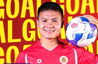 Quang Hải scored a brace for CAHN within 3 minutes