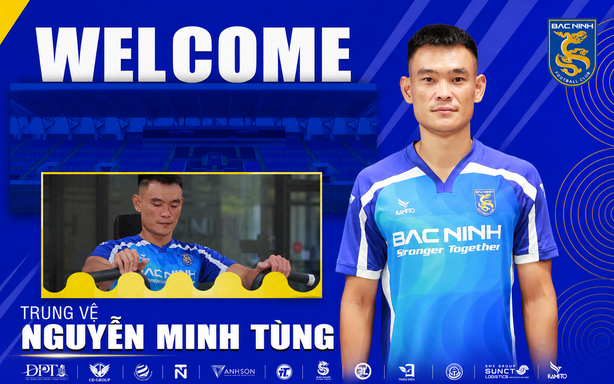 Bac Ninh Club recruits Minh Tung, raising the number of new recruits to 13.