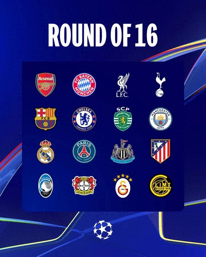 Champions League Round of 16 Confirmed: Six Premier League Teams Advance, Juventus Wins but Exits, Atalanta Stages Comeback as Serie A’s Sole Representative