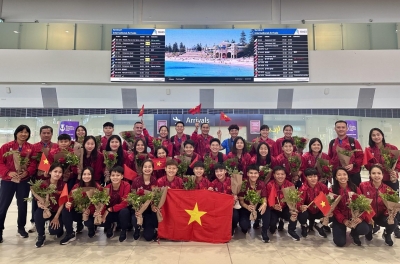 Vietnamese Women's Team Arrives in Australia, Determined to Go Far in Asian Tournament