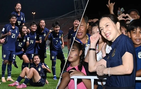 Madam Pang gives an "instant reward" to the Thai women's U20 team after their 4-1 victory over Vietnam's women's U20.