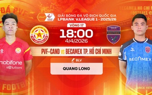 Live streaming link for PVF-CAND vs Becamex TPHCM football match at 18:00 today, V-League round 17