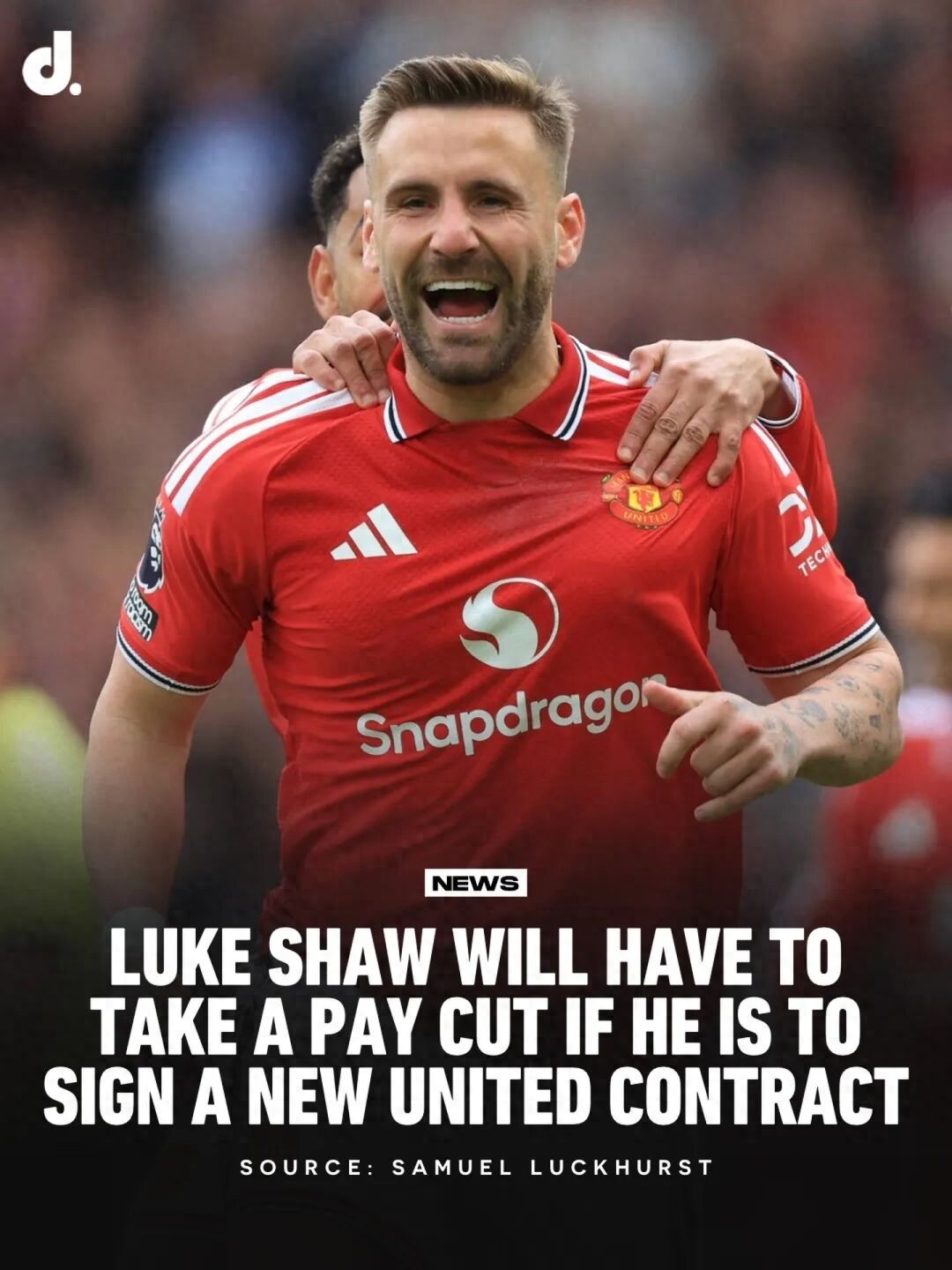 Luke Shaw is expected to take a pay cut to renew his contract with Manchester United, similar to Harry Maguire! A £6 million youngster is therefore destined to be sold.
